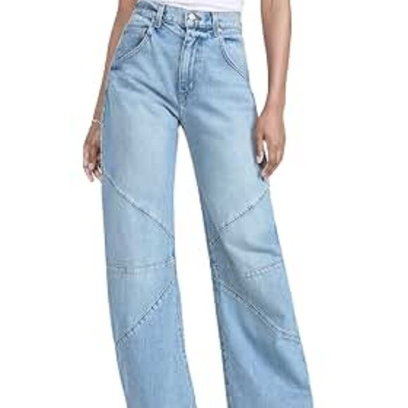 NEW EB DENIM Freddy Cropped Barrel Jeans in daphne for women 1125 8t4 - Picture 3 of 10